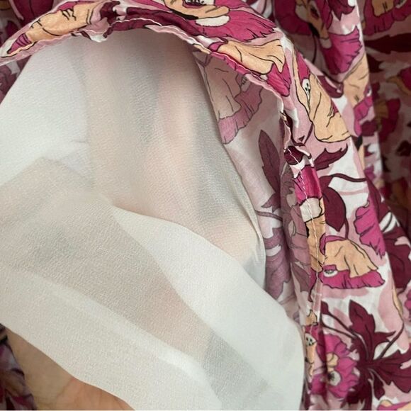 J. Crew Liberty NEW smocked waist butterfield poppy midi dress - Picture 9 of 11